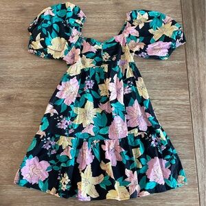 Billabong Floral Babydoll Mini Dress